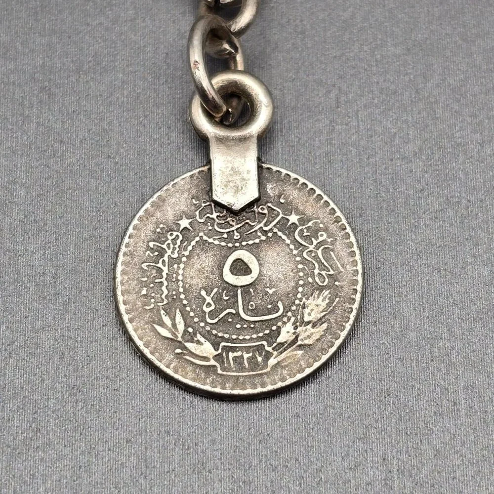 VTG Swirl Disc Medallion Statement Necklace 16" Antique Silver-Plate Adjustable - Picture 3 of 13